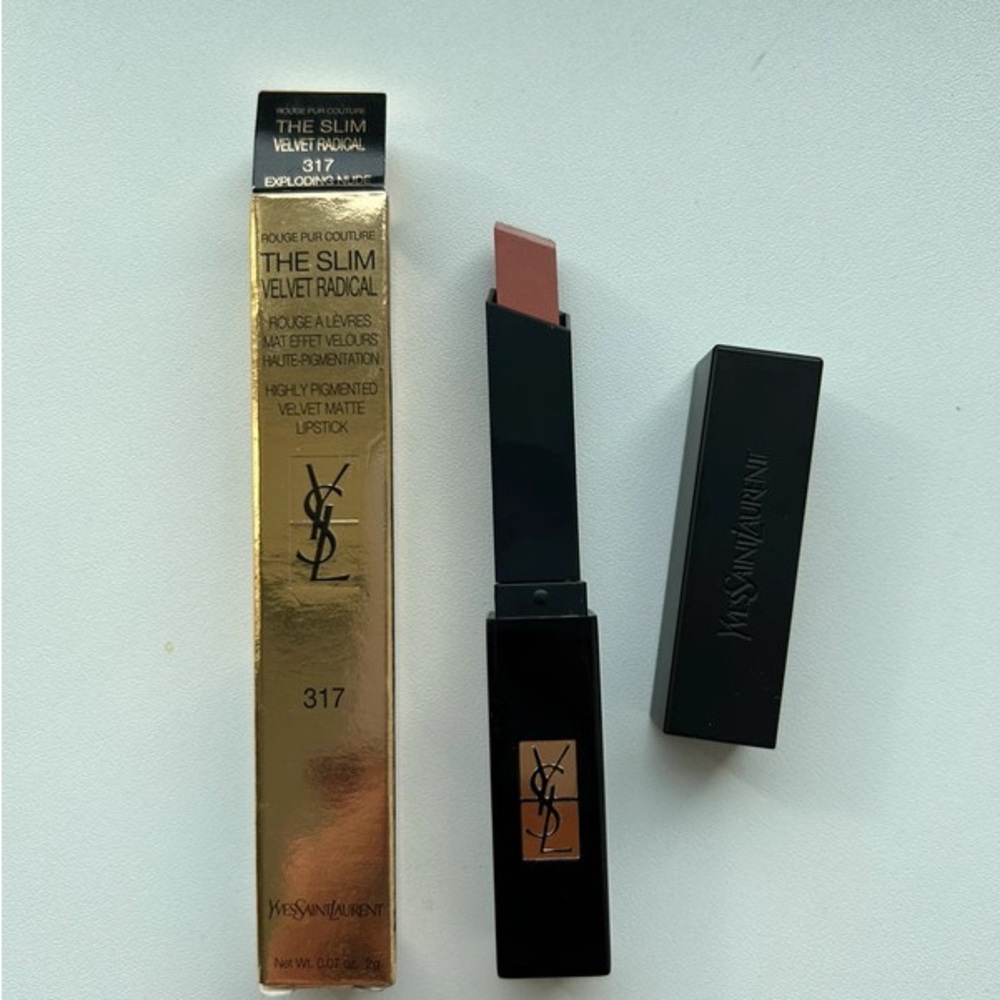 YSL THE SLIM VELVET RADICAL MATTE LIPSTICK 317 Exploding Nude $48 New